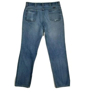 Jeans Wrangler Vintage Para Hombre Talla 36 31 Azul Denim Algodón Cremallera Hechos en EE. UU. Años 90 - Imagen 1 de 12