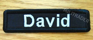 David Name Tape Tab Tag Uniform Patch (Iron-on) - Picture 1 of 2