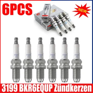 6x NGK Zündkerze Zündkerzen BKR6EQUP 3199 Für BMW 3er E46 5er E39 E60 X3 X5 - Picture 1 of 5