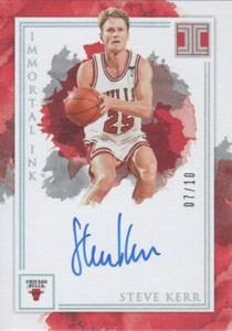 2019-20 Impeccable Basketball Immortal Holo Silver #IM-SKR Steve Kerr Auto 07/10