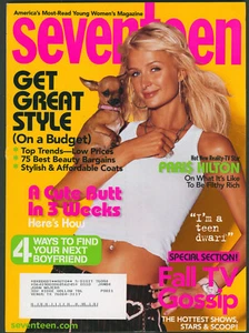 Seventeen Magazine October 2003 Paris Hilton ~Reality-TV Star - Picture 1 of 3