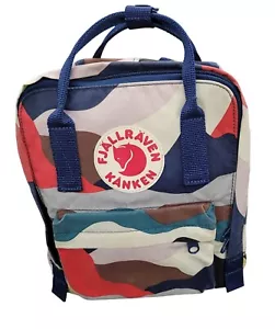 Fjallraven Kanken Mini Classic Backpack Rainbow Camo Print For Kids & Adults - Picture 1 of 15
