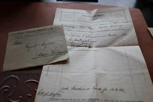 tolle alte Rechnung mit Umschlag Franz Steimer Achern i. B.  1913 - Picture 1 of 3