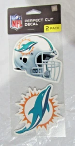 NFL Miami Dolphins Double Perfect Cut Decals Logo on 4"x8" by WinCraft - Bild 1 von 1