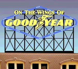 Miller Engineering ~ HO or O Scale ~ Goodyear Wings Animated Billboard ~ 884051 - Picture 1 of 1