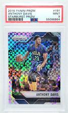 Anthony Davis PSA 9 STARBURST 2016-17 Prizm #191 Mint AD Refractor SP HOLO