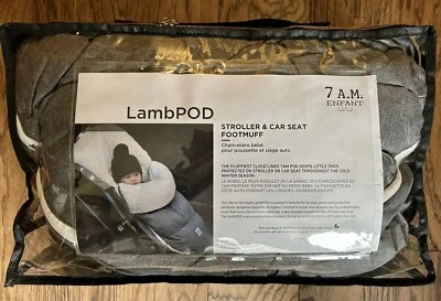 Saco para cochecito y asiento de coche 7AM Enfant LAMBPOD gris nube S/M 0 a 18 meses Foto 1 de 4