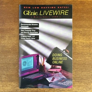 GEnie LiveWIRE Magazine 1993 march April Doing Business On Line - Picture 1 of 3