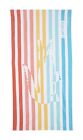Lacoste 100% Cotton Beach Towel, 36" W x 72" L Striped Rainbow Multi Color Rare