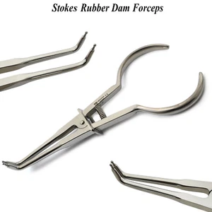 Pinzas de abrazadera de presa de goma Stokes instrumentos de presa de goma dental herramientas restauradoras - Imagen 1 de 3