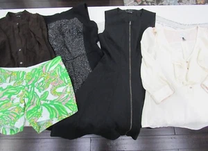 Lote de 5 piezas de ropa de diseñador vestidos torso Milly Theory Lilly Pulitzer Anthro 0 - Imagen 1 de 8