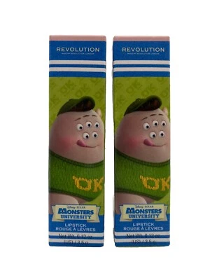 Makeup Revolution x Monsters University Lipstick Shade Squishy 3.5g NIB X 2 - Image 1 of 4