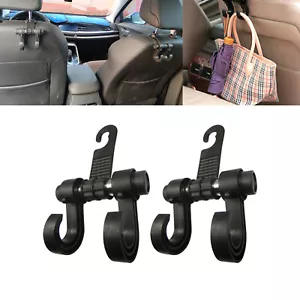 Auto Headrest Seat Double Hook Holder Hanger Bag Organizer Vehicle Coat Hanger - Picture 1 of 10