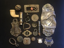 Post Civil War - Gilded Age Era Relics Lot, Pennsylvania Dug, D.O.A., Sterling