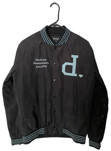 DIAMOND SUPPLY CO. UN POLO VARSITY BOMBER JACKET HARDWARE HEAVYWEIGHTS BLACK S - Picture 1 of 17