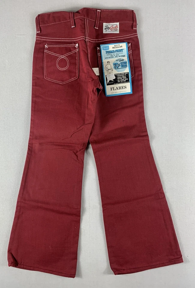 JEANS DE COLECCIÓN SEARS CIRCLE S ROJOS AÑOS 60 JUVENIL TALLA 12 DEADSTOCK (PLANO 24X24) AÑOS 60 Foto 1 de 4