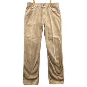 Vintage Levi's Action Jeans Mens 34X31* Beige Straight 70s Disco Preppy USA Made - Picture 1 of 15