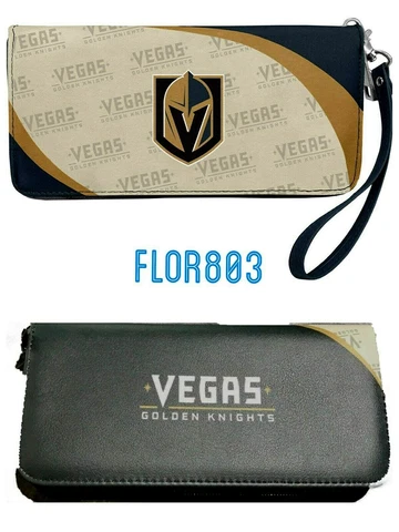 Vegas Golden Knights NHL Curve Zip Organizer Women's Wallet Cover