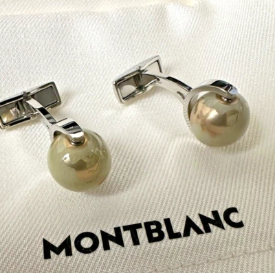 Montblanc Globe Rotating cufflinks RRP £330 55GB - Image 1 of 4