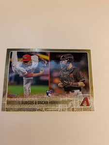 2015 Topps Update Gold Foil US359 Enrique Burgos /Oscar Hernandez 930/2015