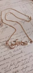 Name Necklace Gold Jose 14K GF wire name necklace LAST ONE - Picture 1 of 3