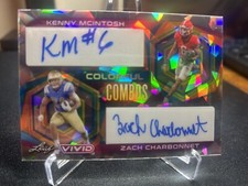 2023 Leaf Vivid Combo Kenny McIntosh & Zach Charbonnet #CC-31 Auto 4/9