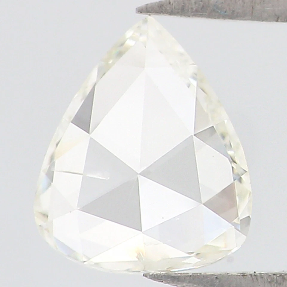 Natural Loose Pear White-I Color Diamond 0.39 CT 6.10 MM Rose Cut Diamond L1579 - Image 1 of 4