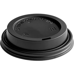 Tapa de viaje de taza de papel caliente negro para tazas calientes onduladas - 100 unidades - Imagen 1 de 2