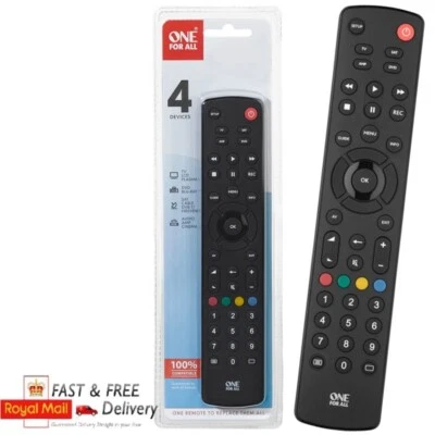 Universal Tv Remote Control Replacement 4 in 1 One For All URC1240 - Image 1 of 4