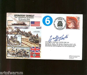 JS50/44/1 Operation Shingle- Anzio Landings  1944 -  signed RAF WW2 comm. cover  - Picture 1 of 3