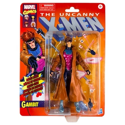 "Figura de 6"" sellada Marvel Legends Gambito Retro Uncanny X-Men Hasbro F0866" NUEVA Foto 1 de 2