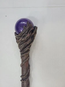Ebros Merlin The Wizard Sorcerer Twisted Vines Staff with Purple Orb Handle - Picture 1 of 8