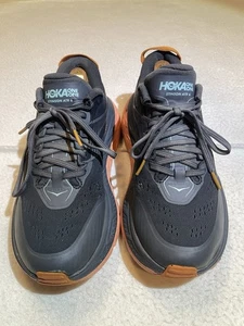 Hoka Stinson ATR 6 Running Shoes US Mens Size 8.5 Womens Size 10 Grey Orange - Picture 1 of 10