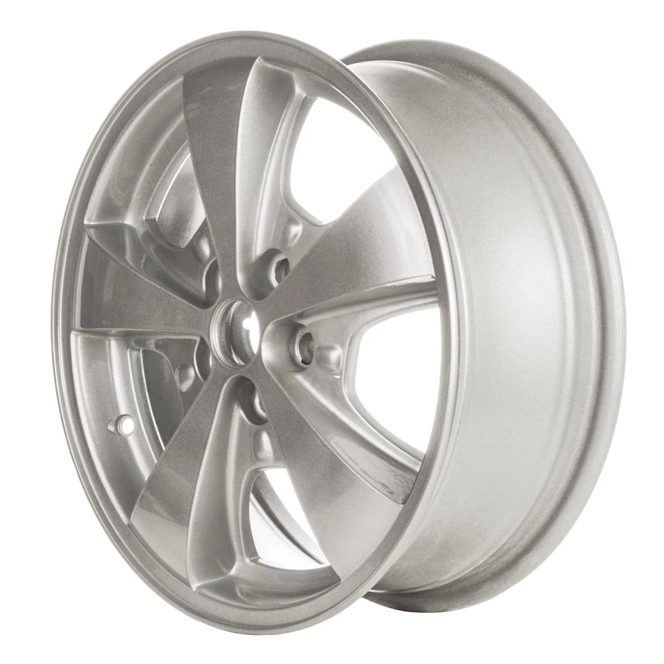 16x6 5 Spoke Refurbished Aluminum Wheel Painted Sparkle Silver 560-05093 - Image 1 of 1
