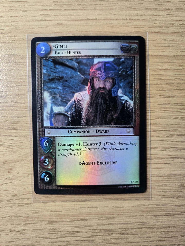 LOTR TCG 0P123 Gimli Eager Hunter DAgent Foil Promo  NM/MINT - Image 1 of 1