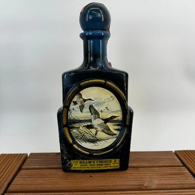 Jim Beam's Choice 8 Year Old Kentucky Whiskey Decanter Lockhart Mallard Painting - Image 1 of 4
