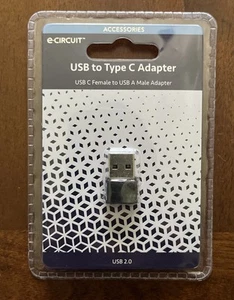 Adaptateur E- Circuit [USB vers Type C] USB 2.0 Noir - NEUF !  - Photo 1 sur 3