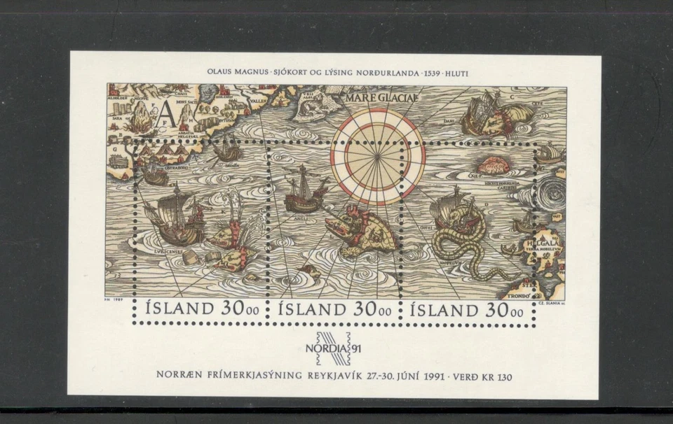 ISLANDIA - NORDIA'91 - HOJA DE RECUERDO #681 - MNH - Imagen 1 de 1