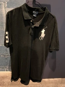 Ralph Lauren Polo Big Pony Black Casual Shirt Used - Picture 1 of 2