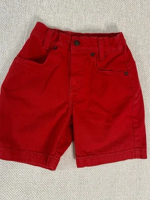 Vintage 90s Little Levis Orange Tab Denim Red Jean Shorts Boys 7 - Image 1 of 4