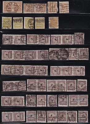 Germany 1923. Mi:DR 275, 323A-327A.  pair, blocks. Perfins. 2 sheets. Cat € 264. - Image 1 of 2