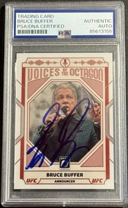 Bruce Buffer Signed Auto 2022 Donruss Optic UFC Card PSA/DNA Slabbed - Picture 1 of 2