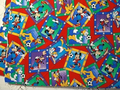 Tela De Colección Disney Mickey Mouse Fútbol Béisbol Algodón Extra Ancho BTHY 18x60" Foto 1 de 4