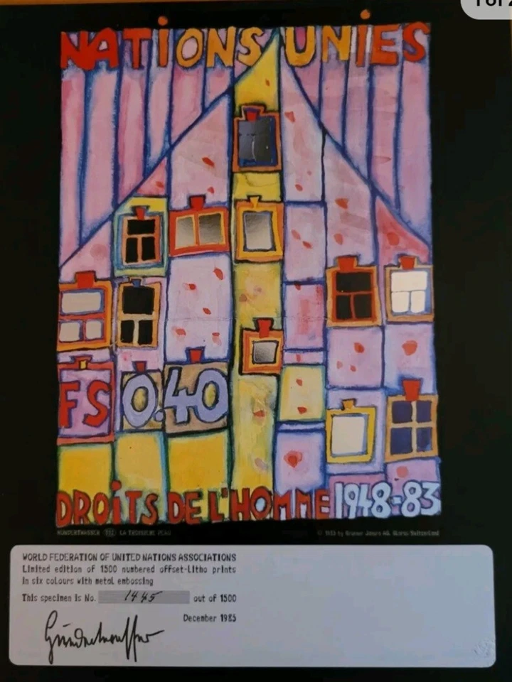 Friedensreich Hundertwasser Offset-Litho Print, "La Troisieme Peau" - Image 1 of 1
