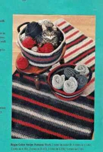 AWESOME RUG & BASKET to CROCHET & FELT in WORSTED WT or SUPER BULKY WEIGHT YARN - Picture 1 of 1