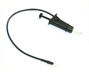 15cm Black Oscilloscope Ground Lead with PCM 3mm Parrot Cllp and Ground Hook - Picture 1 of 4