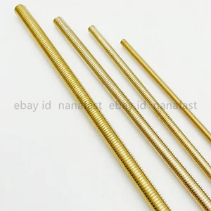 Fine Thread Brass Threaded Rods Metric Thread Studs Bolts M8 M10 M12 - Picture 1 of 12