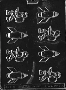 SPACEMAN ASTRONAUT SPACESHIP ROCKETS PIECES mold Chocolate Candy spaceships - Picture 1 of 1