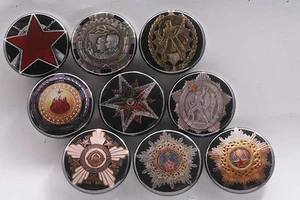 Magnet Lot Set of 9 Medal Order Socialist Yugoslavia Labor Flag Merit Partisan A - Picture 1 of 4
