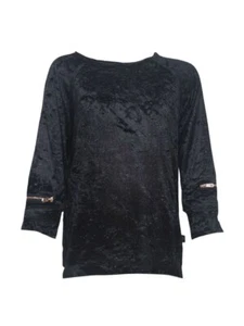 TEREZ Girl's Black Velvet Long Sleeve #1132780316 NWT - Picture 1 of 2